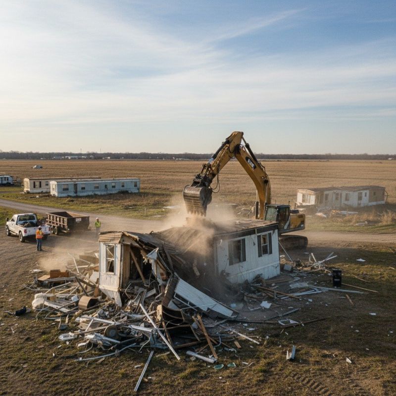 Trailer Home Demolition in Houston, TX